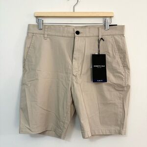 NWT Kenneth Cole New York Slim Fit Techni-Cole Chino Shorts